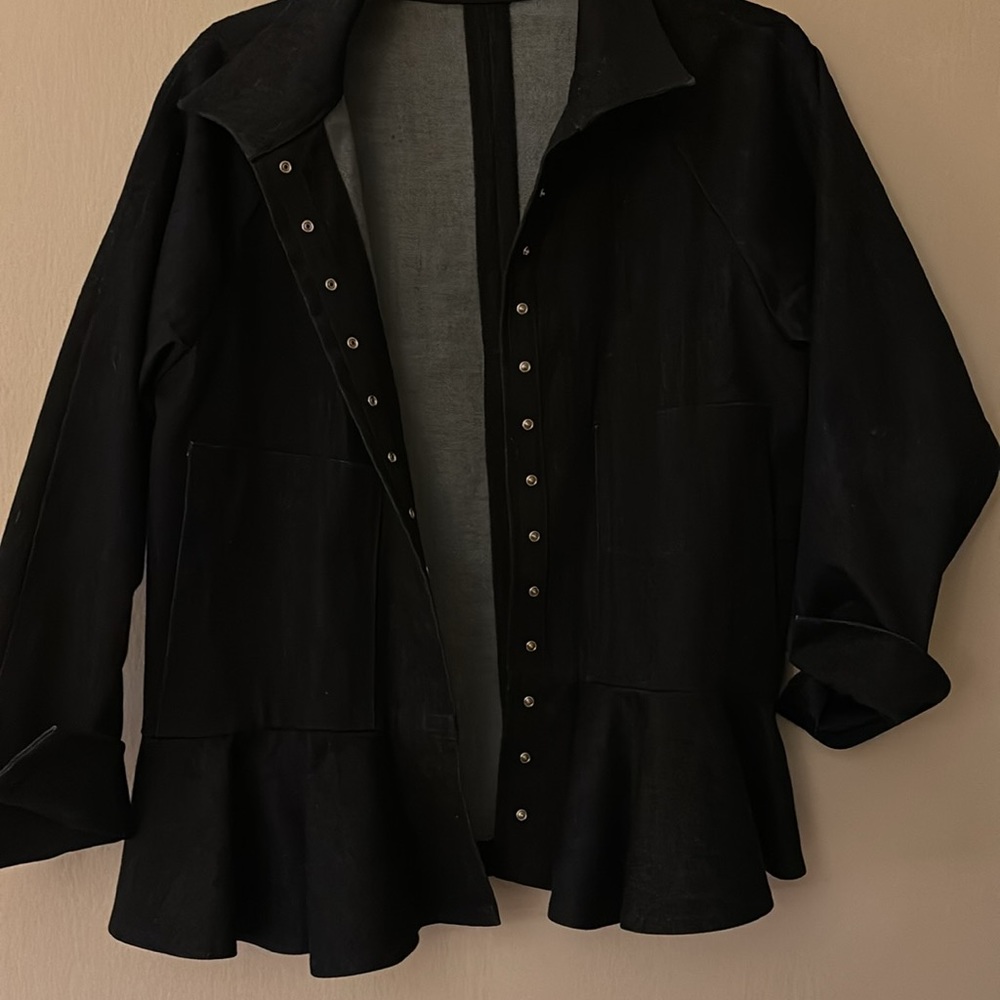 Boutique Vitamin Denim Peplum Jacket - Picture 4 of 5